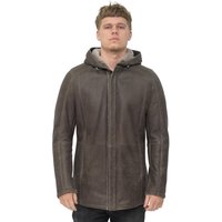 Sheepskin Hooded Parka Coat Leyland