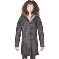 Shearling Hooded Duffle Coat Royston