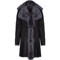 Infinity Leather Women's Toscana Sheepskin Suede Trench Coat-Rochester in Grey | Size: 10