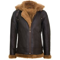Hooded Sheepskin B3 Flying Jacket Harwich Dark
