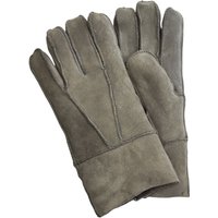 Infinity Leather Sheepskin Suede Gloves with Roll Up/Down Cuff in Grey | Size: 2XL