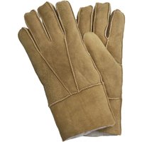 Infinity Leather Sheepskin Suede Gloves with Roll Up/Down Cuff in Tan | Size: 3XL