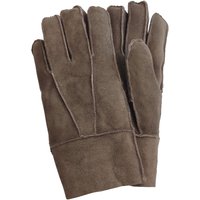 Infinity Leather Sheepskin Suede Gloves with Roll Up/Down Cuff in Brown | Size: XL