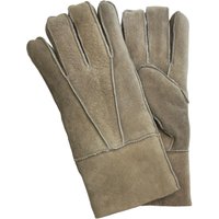 Infinity Leather Sheepskin Suede Gloves with Roll Up/Down Cuff in Light Sand | Size: XL