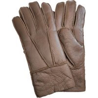 Infinity Leather Sheepskin Leather Gloves with Roll Up/Down Cuff in Brown | Size: 2XL