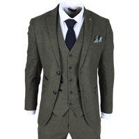 Wool Blend Tweed Formal Suit 34R
