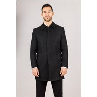 Wool Blend Classic Collar Overcoat 38R