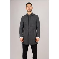 Wool Blend Classic Collar Overcoat 48R