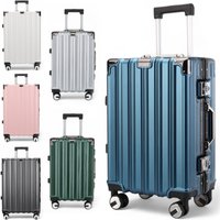 Infinity Leather Robust Hard Shell Cabin Suitcase 36 x 24 x 56 cm Luggage Suitable for Easyjet, Ryanair, Wizzair in White