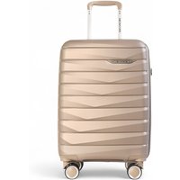 Infinity Leather Hard Shell Cabin 36 x 22.5 x 56 cm PP Luggage Suitcase Suitable for Easyjet, Ryanair in Beige
