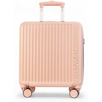Infinity Leather Hard Shell Cabin 44 x 22 x 38 cm TSA Secure Luggage Suitcase Suitable for Easyjet, Ryanair in Pink