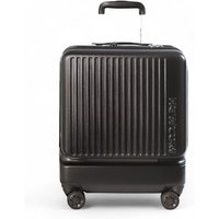 Infinity Leather Durable EasyJet Ryanair 39 x 26 x 51.5 cm Front Open Cabin Luggage Travel Suitcase in Black