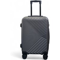 Infinity Leather Hard Shell Cabin 48 x 37 x 20 cm Secure Luggage Suitcase Suitable for Easyjet, Ryanair in Dark Grey