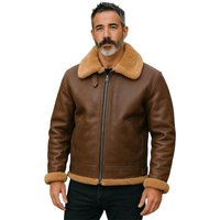 B3 WW2 Sheepskin Flying Aviator Jacket Paarl Dark