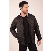 The Wolf Men's Diamond Reversible Bomber Jacket in Black | Size: Medium