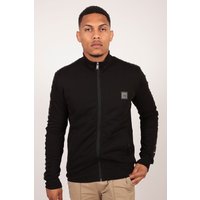 The Wolf Men's Full Zip Sweatshirt in Black | Size: Large