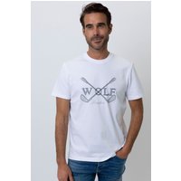 The Wolf Men's Brighton Short Sleeve T-Shirt in White | Size: Large