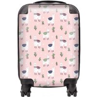 Warren Reed - Designer Happy Lama Suitcase in Pink | Size: Large