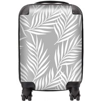 Warren Reed - Designer Palm Tree Leaves Suitcase in Grey | Size: Large