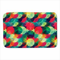 Warren Reed - Designer Colourful Grunge Circle Pattern Sherpa Blanket in Red | Size: Large
