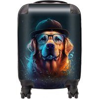 Warren Reed - Designer Golden Retriever Dog Splashart Suitcase | Size: Cabin