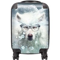 Warren Reed - Designer White Wolf Splashart Suitcase | Size: Small