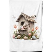 Warren Reed - Designer Easter Birdhouse Tea Towel