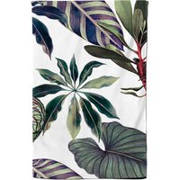Warren Reed - Designer Watercolor Tropical Leaf Tea Towel in Green