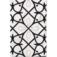 Warren Reed - Designer Arabic Style Pattern Tea Towel in Black