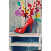 Warren Reed - Designer Retro Red Shoes Tea Towel