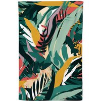 Warren Reed - Designer Coloured Tropical Leaves Tea Towel in Green