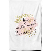 Warren Reed - Designer Be Wild & Beautiful Tea Towel in Pink