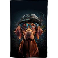 Warren Reed - Designer Hungarian Vizsla Dog Splashart Tea Towel