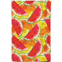 Warren Reed - Designer Melon Print Tea Towel in Red