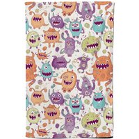 Warren Reed - Designer Playful Halloween Monsters Tea Towel in Purple