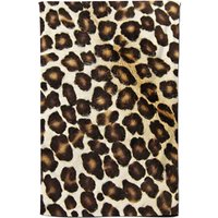Warren Reed - Designer Leopard Hide Print Tea Towel in Brown