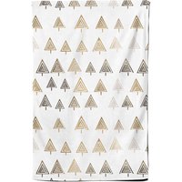 Warren Reed - Designer Geometric Christmas Tree Pattern Tea Towel in White