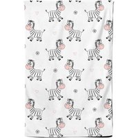 Warren Reed - Designer Cute Hand Drawn Zebra Tea Towel in White