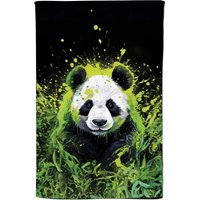 Warren Reed - Designer Green Splashart Panda Face Tea Towel