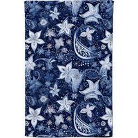 Warren Reed - Designer Paisley Christmas Stars Blue Tea Towel