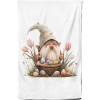 Warren Reed - Designer Easter Gnome Basket Tea Towel