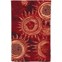 Warren Reed - Designer Abstract Red Moon & Sun Tea Towel