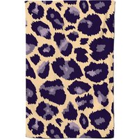 Warren Reed - Designer Leopard Print Tea Towel in Purple