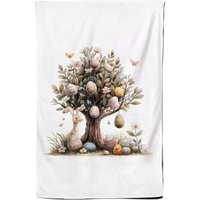 Warren Reed - Designer Easter Tree with Easter Eggs Tea Towel