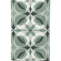 Warren Reed - Designer Geometric Green Grey Tea Towel