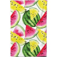 Warren Reed - Designer Colourful Melon Pattern Tea Towel in Yellow