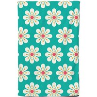 Warren Reed - Designer Daisy Pattern Tea Towel in Green