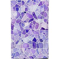 Warren Reed - Designer Purple & White Mosaic Design Tea Towel