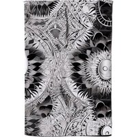 Warren Reed - Designer Abstract Moon & Sun Tea Towel in Grey