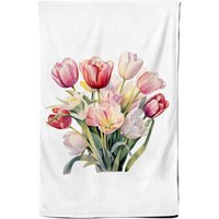 Warren Reed - Designer Spring Tuplips Watercolour Tea Towel